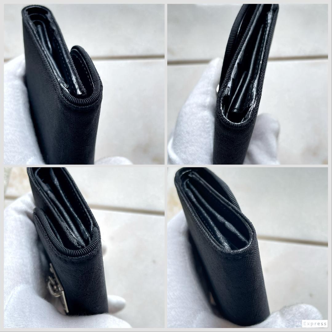 597Christian Dior クリスチャンディオール トロッター 財布 黒