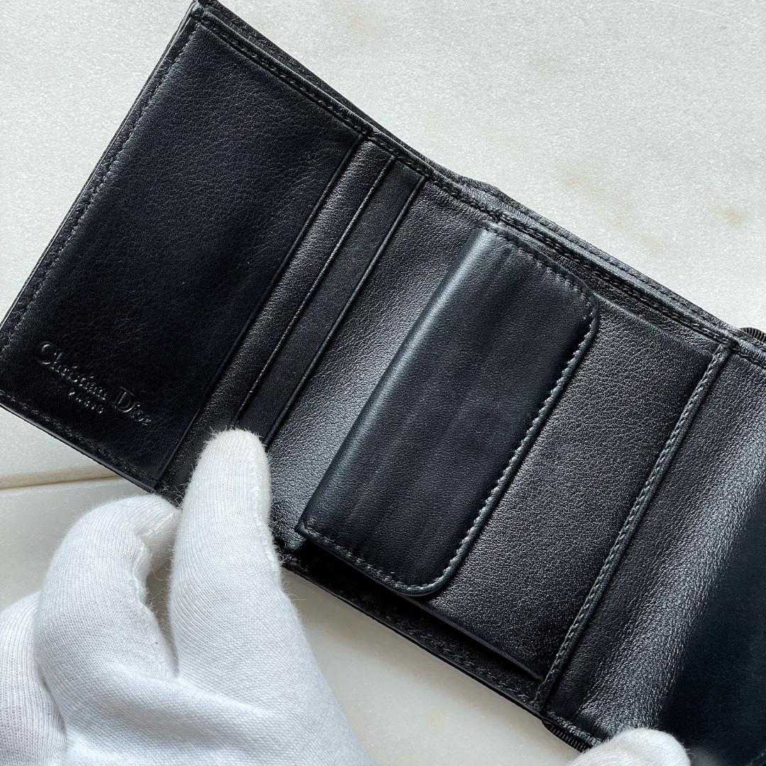 597Christian Dior クリスチャンディオール トロッター 財布 黒