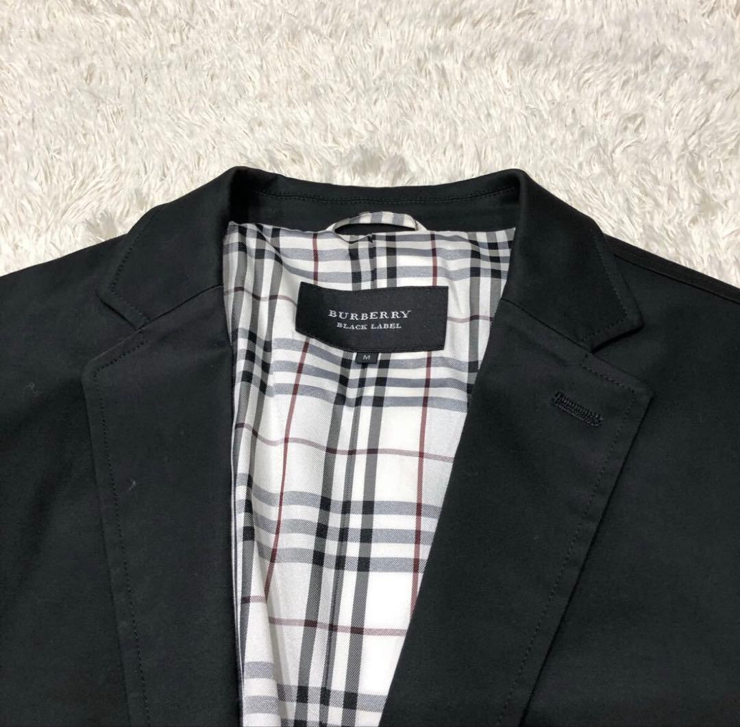 ノバチェックBURBERRY BLACK LABEL テーラードジャケット 黒