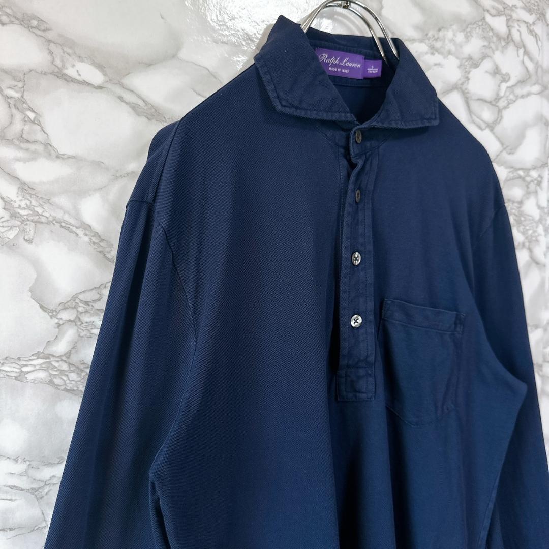 Ralph Lauren コットン 長袖ポロシャツ Sサイズ パープルレーベル