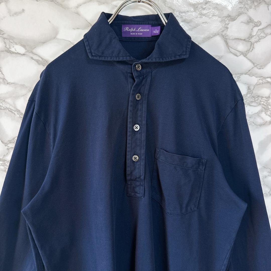 Ralph Lauren コットン 長袖ポロシャツ Sサイズ パープルレーベル