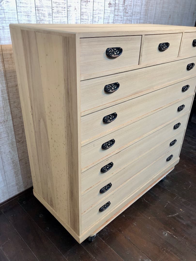 桐たんす　桐天然木　高塚桐材　和ダンス　収納　レトロ　ヴィンテージ