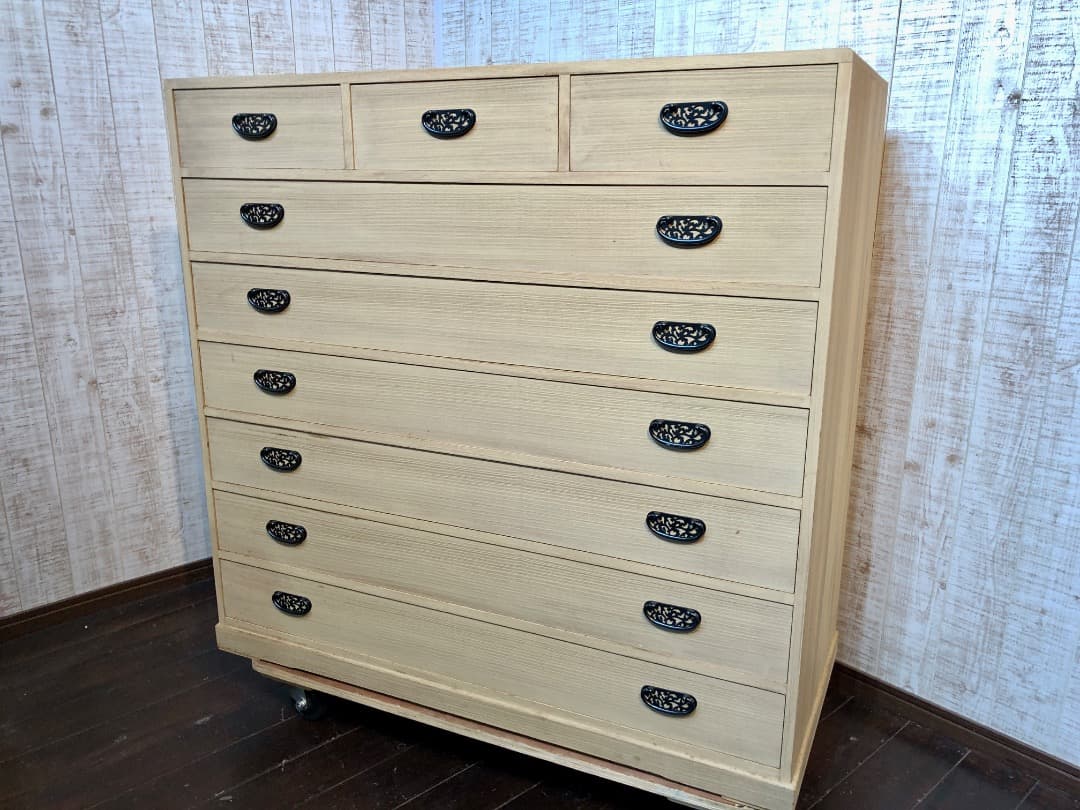 桐たんす　桐天然木　高塚桐材　和ダンス　収納　レトロ　ヴィンテージ