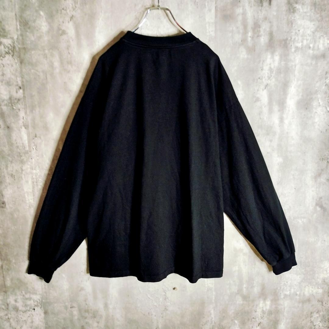 バレンシアガ スライムロゴ グラフィック オーバーサイズ 長袖Tシャツ 黒 L