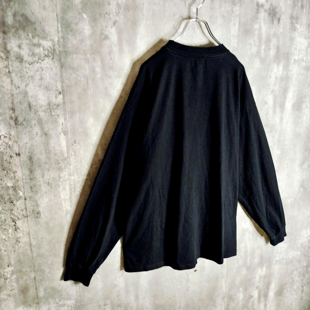 バレンシアガ スライムロゴ グラフィック オーバーサイズ 長袖Tシャツ 黒 L