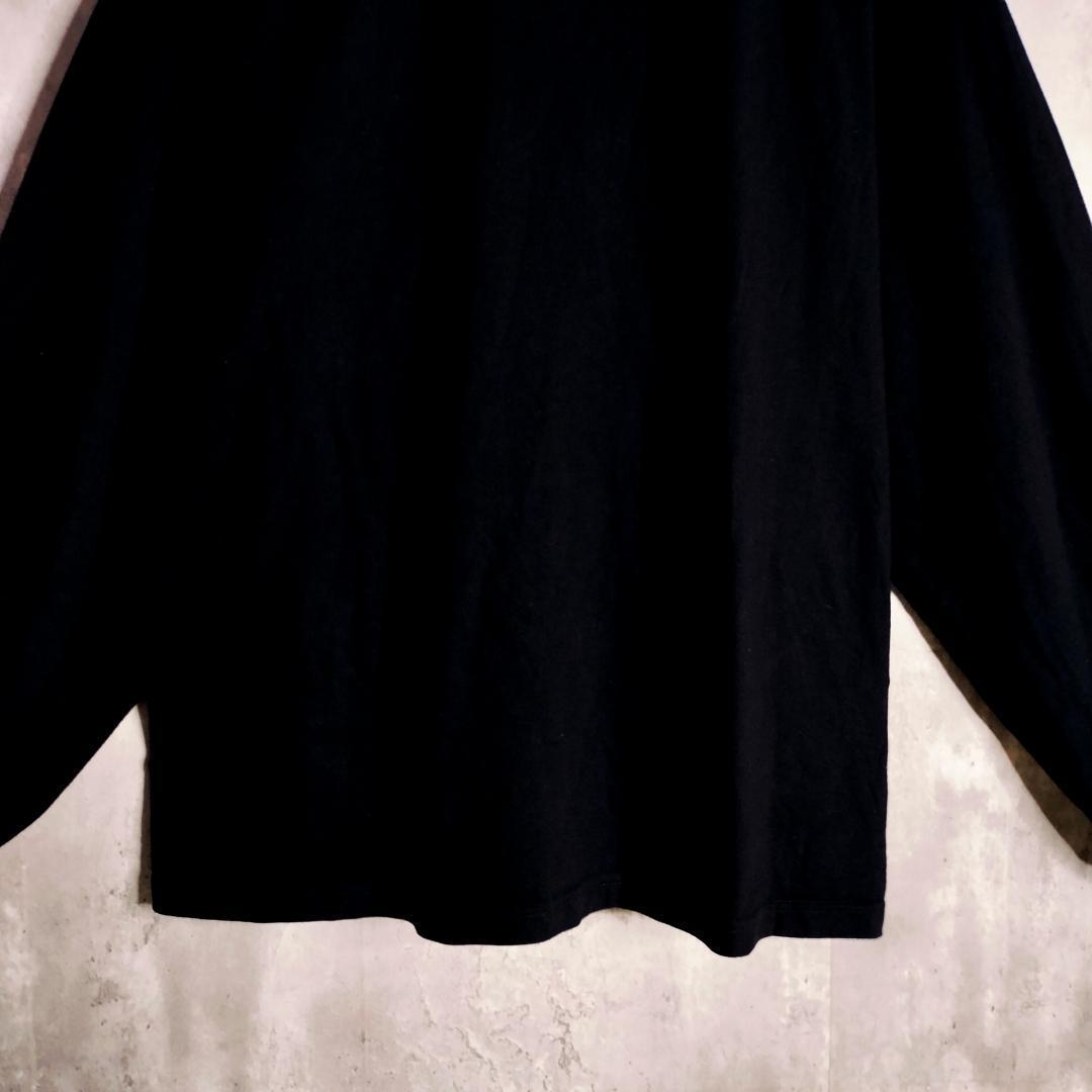 バレンシアガ スライムロゴ グラフィック オーバーサイズ 長袖Tシャツ 黒 L