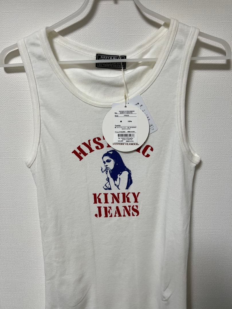 ヒステリックグラマー タンクトップ ホワイト　値引き◯