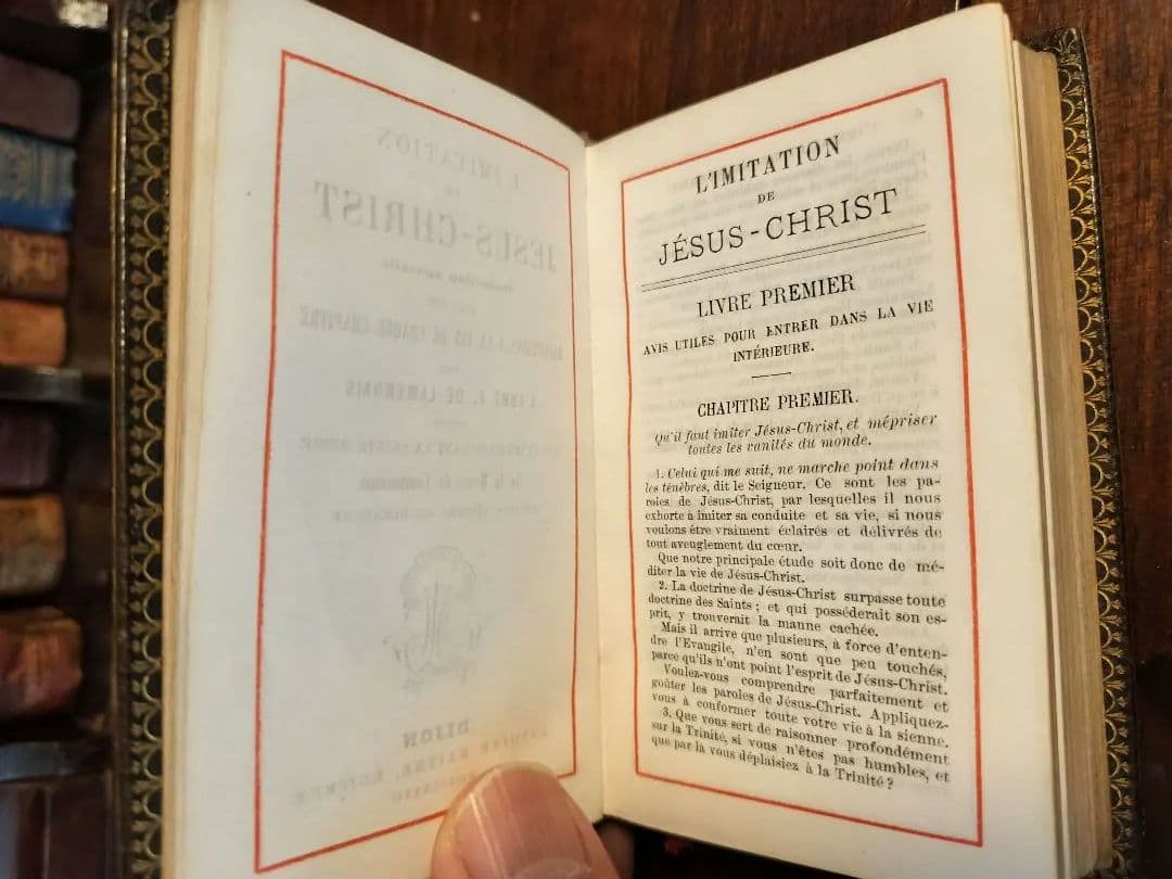 1882年ミニチュア聖書I'mitation de jesus-Christ