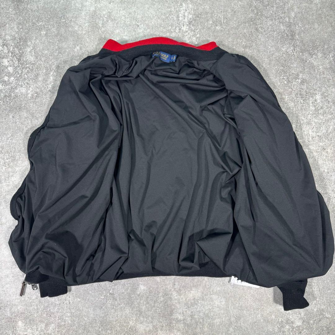 ポロゴルフ　ラルフローレン　ジップアップブルゾン　L ポニー　刺繍　ウール　黒