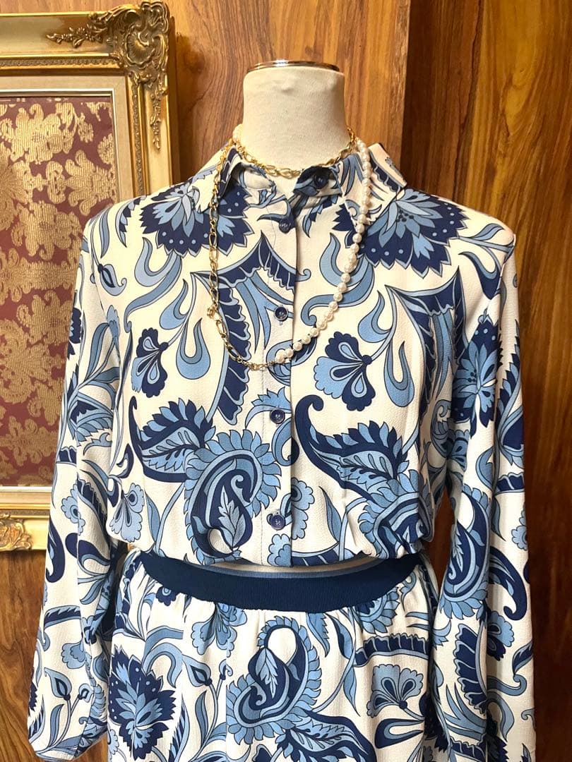 アーモワールカプリス　MEES ワンピース　インポート　素敵な柄ロングワンピース