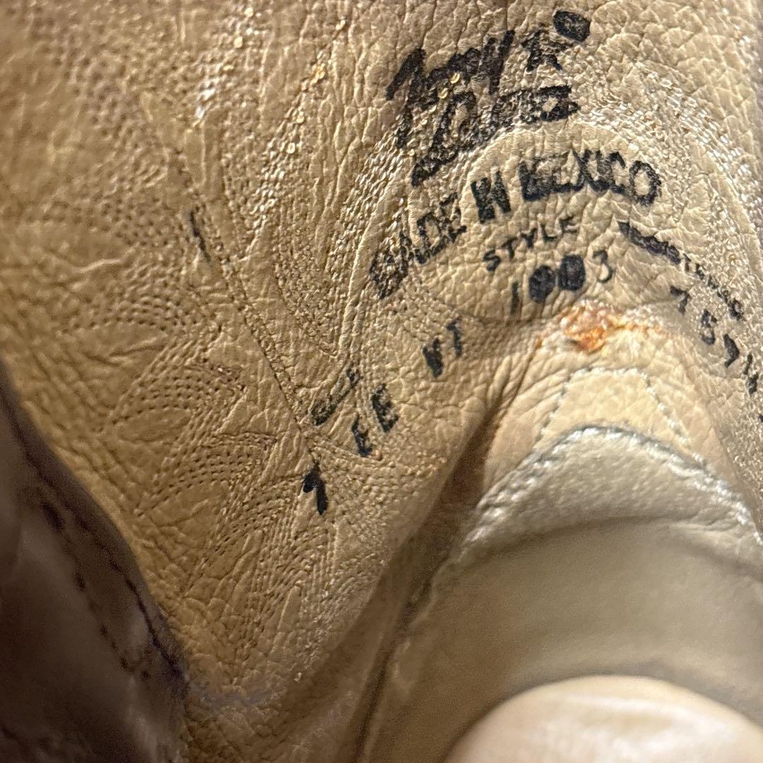 希少 Tony Lama ウエスタンブーツ 刺繍 リザードトゥ Y2K 25EE