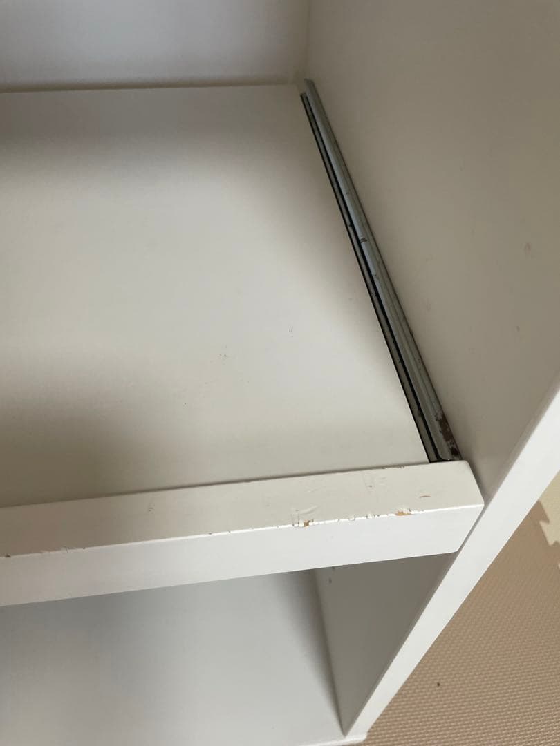 モモナチュラル　ホワイト木製食器棚 ガラス扉付き