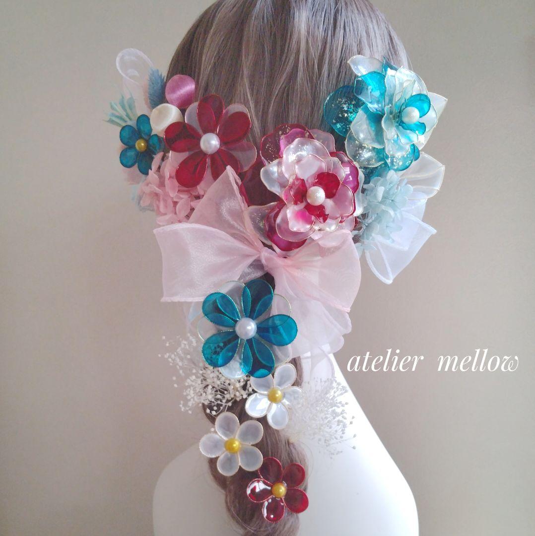 髪飾り 成人式 七五三 卒業式 アメリカンフラワー【Miho Fujii】