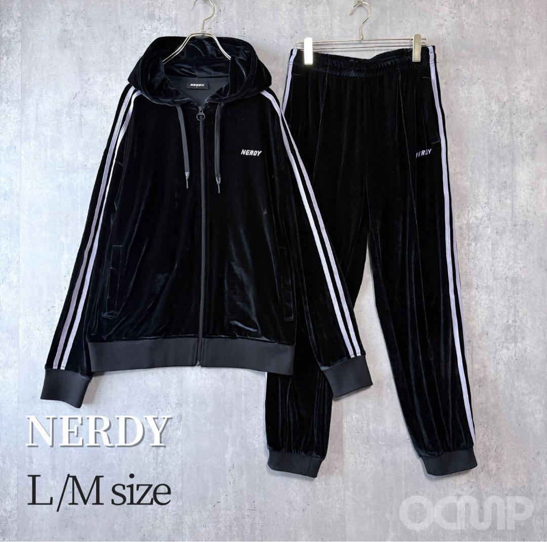 モ*ザ様 良品✨ノルディ NERDY ベロア セットアップ L/M トラックジャ