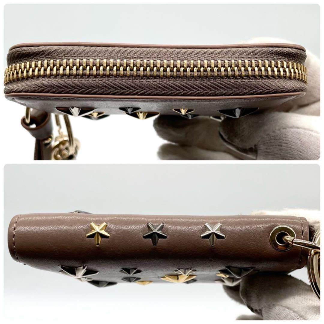 未使用級✨ジミーチュウ CADT LTR キーケース スタッズ ベージュ系