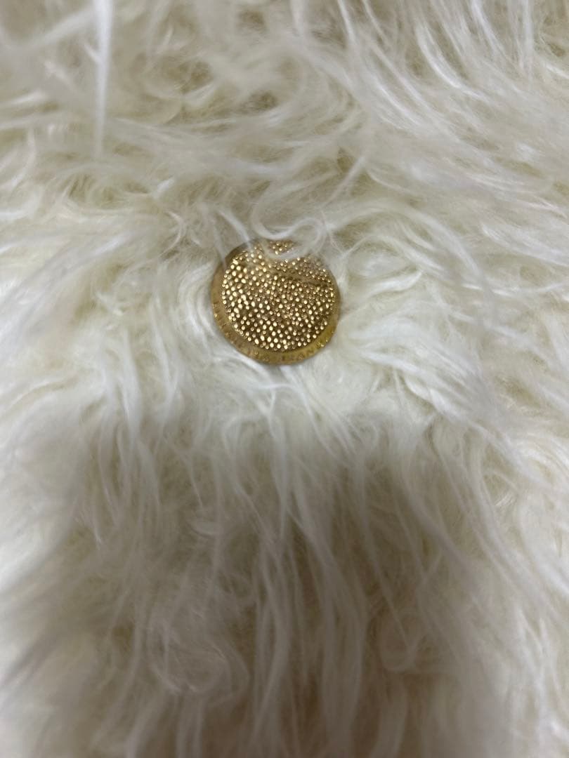 エリザベッタフランキ　フェイクファー　ロングジレ　ベスト　ゴールドボタン