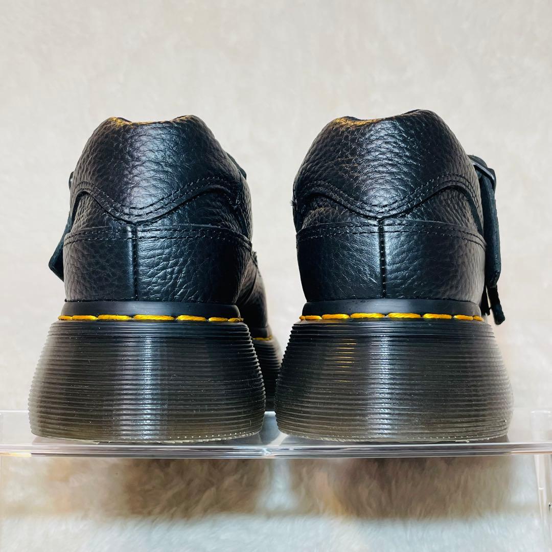 現行品 ドクターマーチン BUZZ メリージェーン 厚底 シボ革 ストラップ 黒