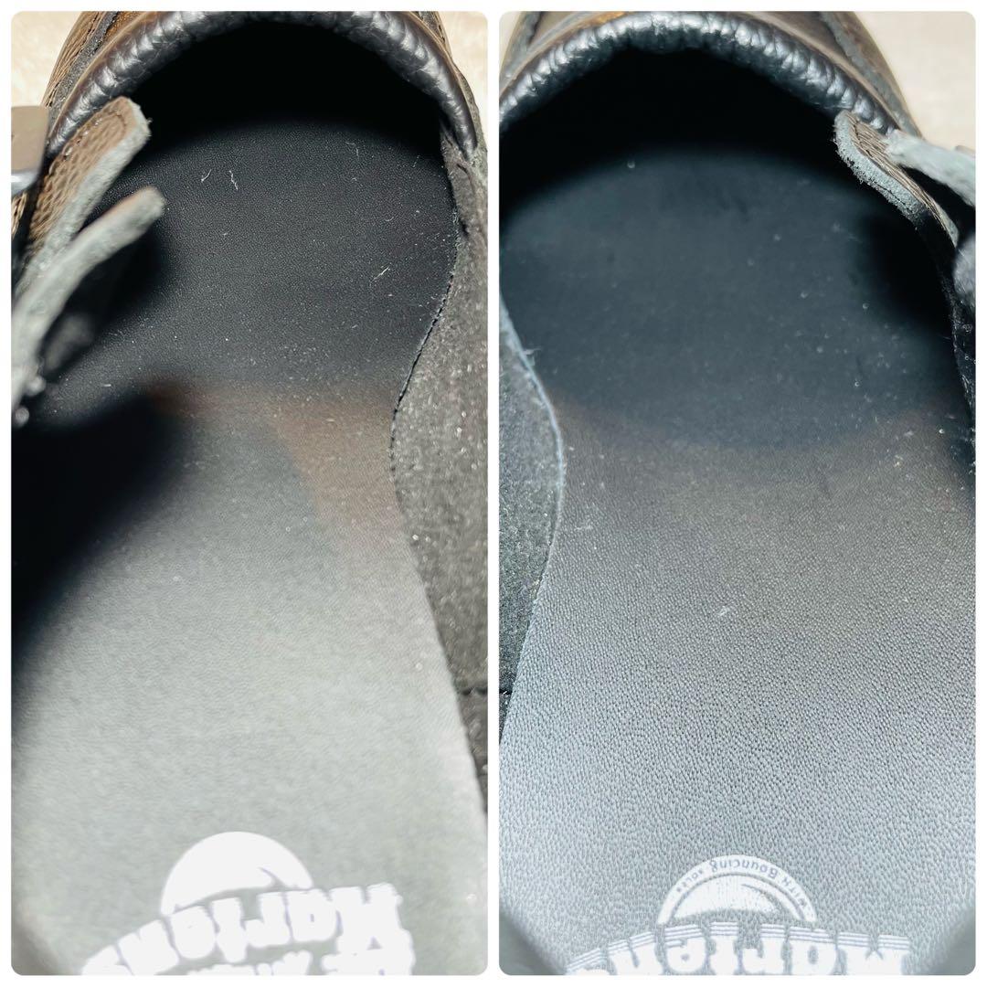 現行品 ドクターマーチン BUZZ メリージェーン 厚底 シボ革 ストラップ 黒