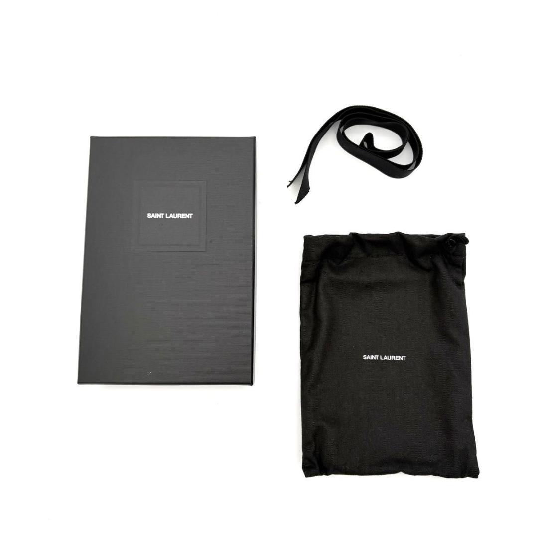 サンローラン 折財布 カサンドラ カーフ レザー 黒 ブラック 2600