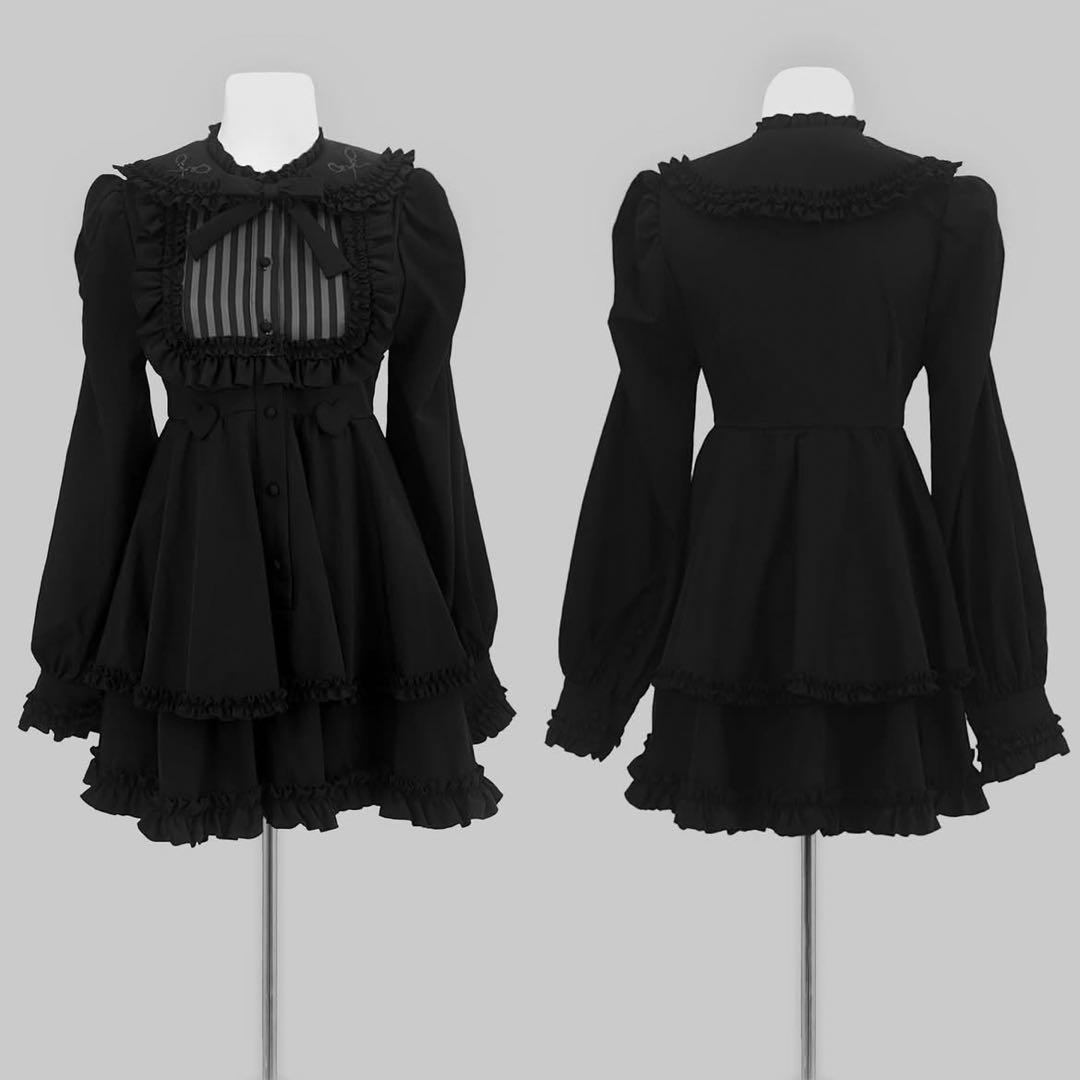 Dimmoire 絶メイドワンピース Black & Stripe