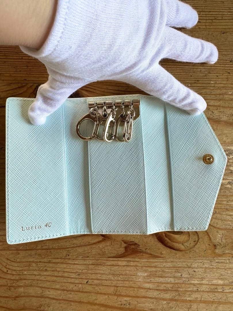 Luria 4℃ ルリア4℃ ライトブルー キーケース