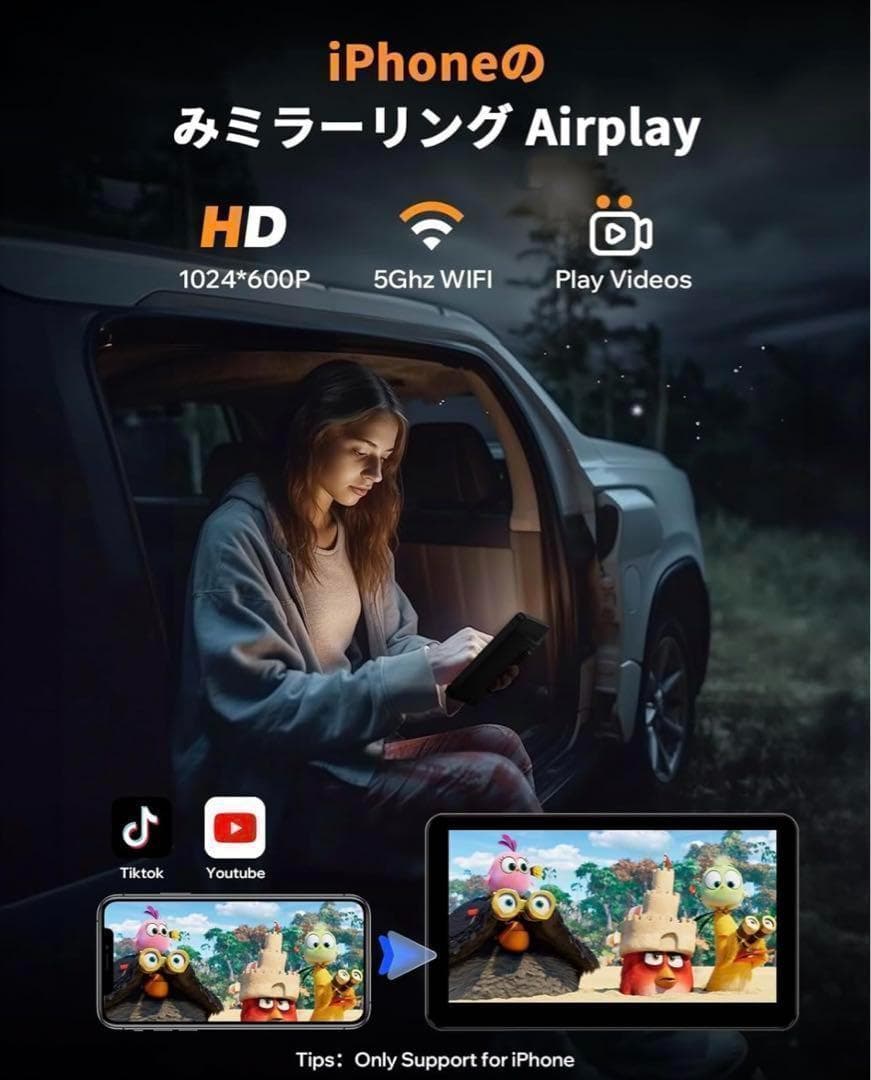 カーオーディオ 7インチ ディスプレイ カーナビ タッチパネル バックカメラ