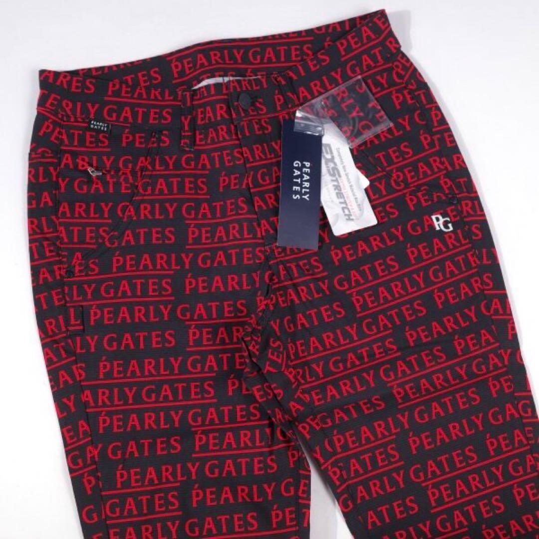 【PEARLY GATES】レディースメゾンロゴ柄ドビーストレッチロングパンツS