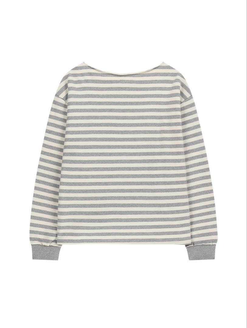 ILLIGO 129 ストライプ スウェット アイボリーメランジ