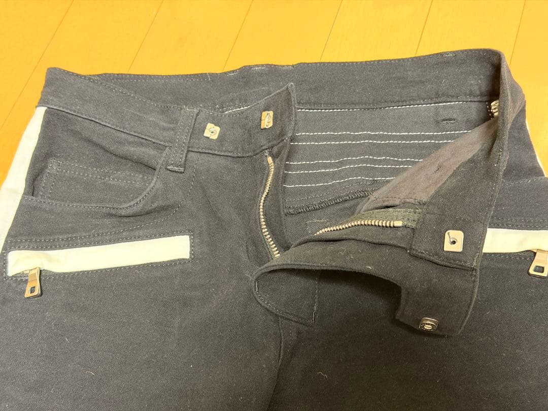 BALMAIN バルマン　サイドラインバイカーパンツ　ブラック　28