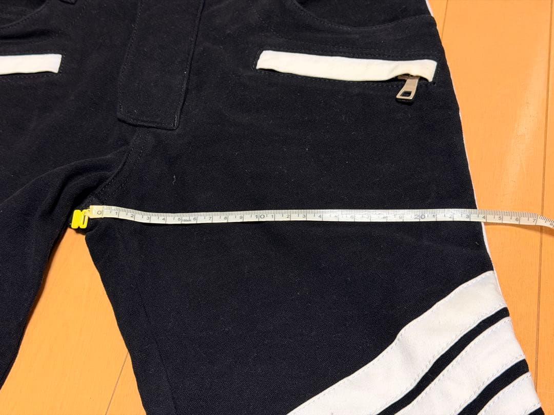 BALMAIN バルマン　サイドラインバイカーパンツ　ブラック　28