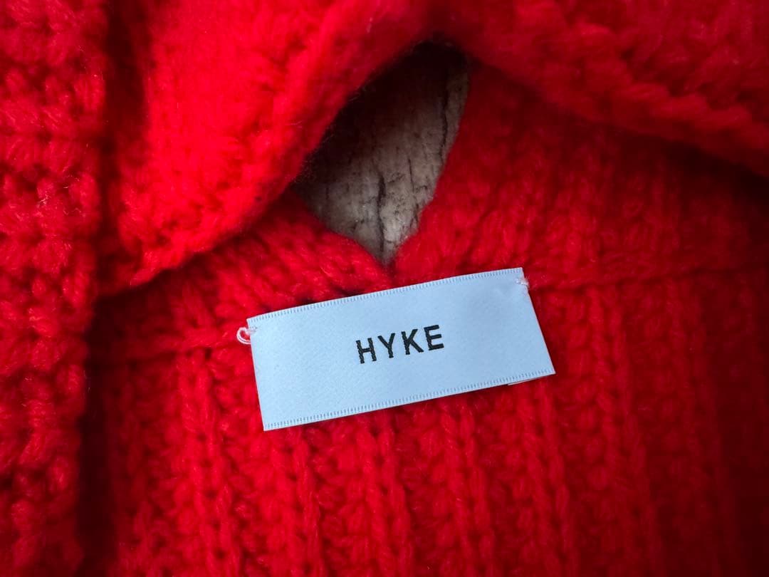 HYKE ニットベスト ビスチェ 赤 レディース