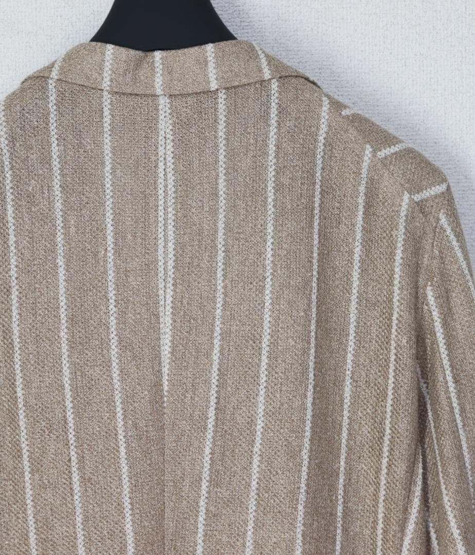 新品【タリアトーレ】リネンコットン ストライプジャケット 56(4L-5L)