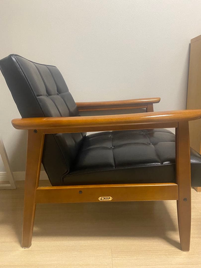 【値下げ:美品】カリモク60Kチェア1シーター 1人掛けブラック