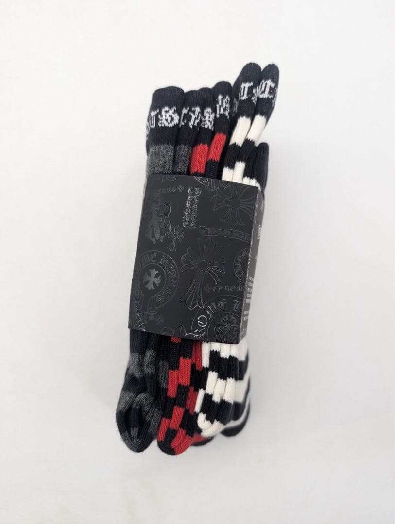 新品未使用 クロムハーツ 靴下3足セット Mサイズ（25cm-27cm）