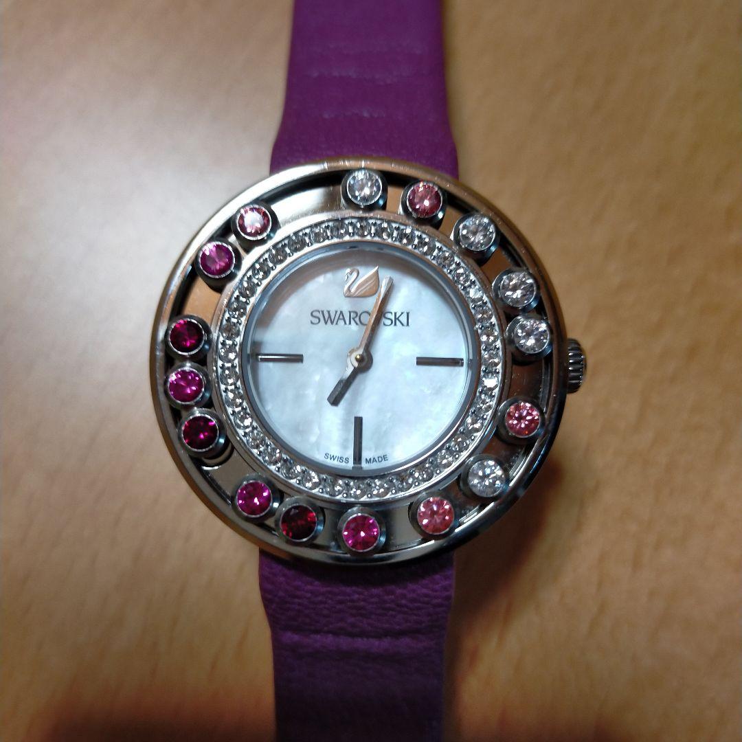 Swarovski スワロフスキー 腕時計 ピンクバンド ジュエリーウォッチ