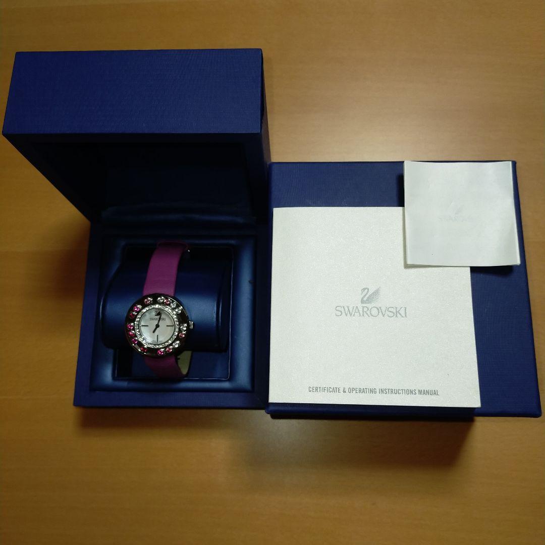 Swarovski スワロフスキー 腕時計 ピンクバンド ジュエリーウォッチ