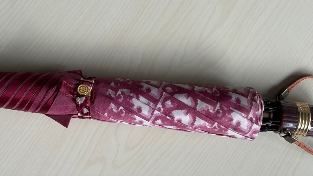 美品✨Dior クリスチャンディオール 傘 ロゴ柄 ヴィンテージ トロッター　赤
