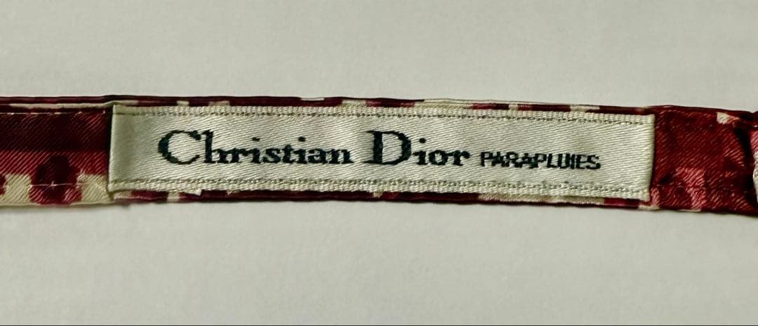 美品✨Dior クリスチャンディオール 傘 ロゴ柄 ヴィンテージ トロッター　赤