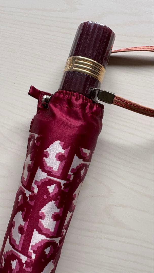 美品✨Dior クリスチャンディオール 傘 ロゴ柄 ヴィンテージ トロッター　赤