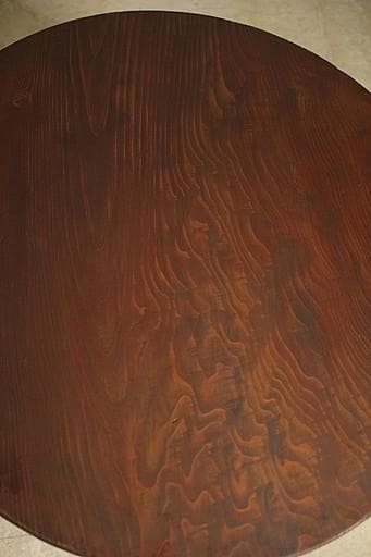 古い小ぶりな折り畳み丸テーブル　ちゃぶ台