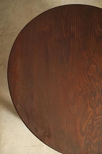 古い小ぶりな折り畳み丸テーブル　ちゃぶ台