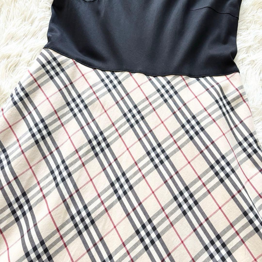 ✨美品✨バーバリーロンドン　ドッキングワンピース　ノバチェック　リボン　日本製
