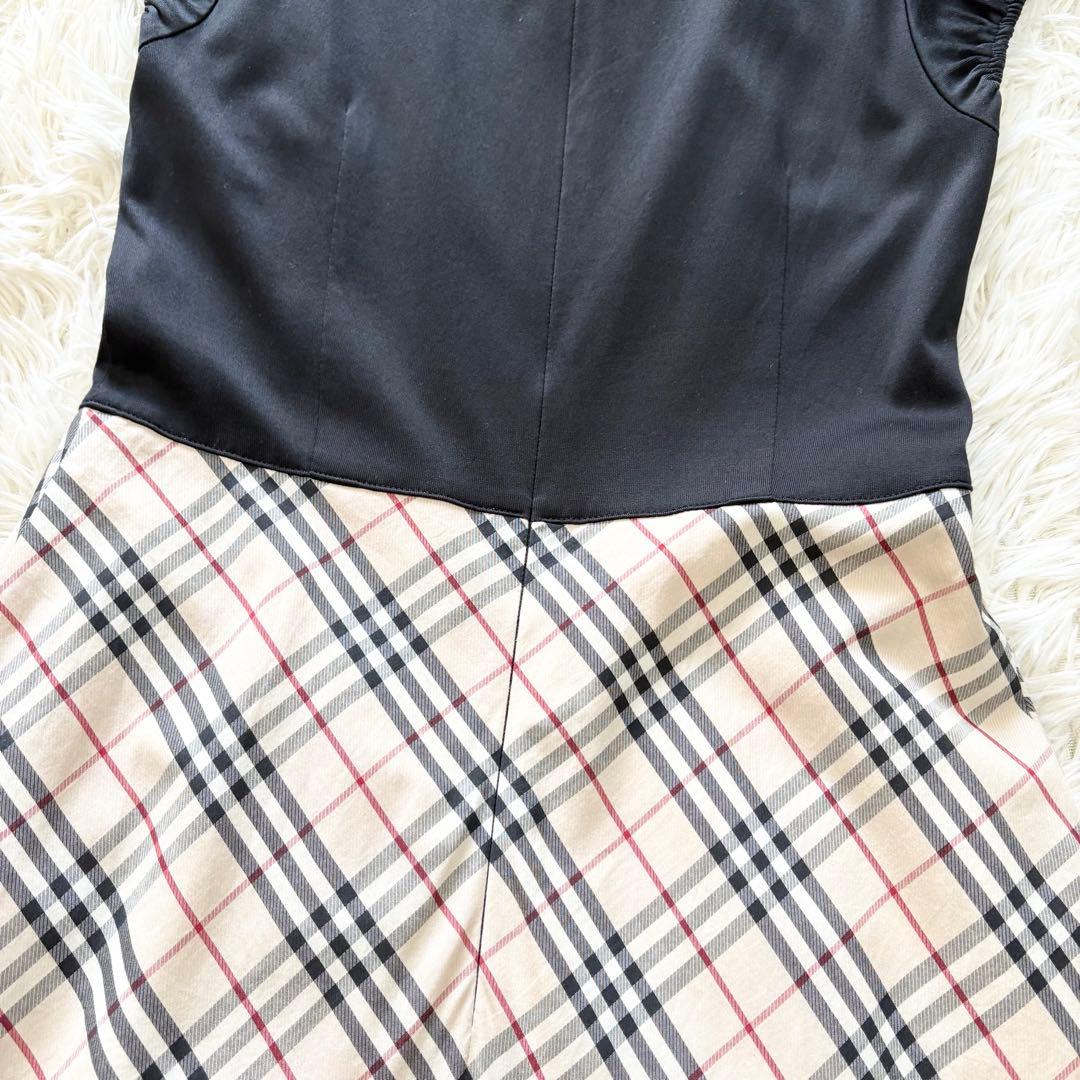 ✨美品✨バーバリーロンドン　ドッキングワンピース　ノバチェック　リボン　日本製