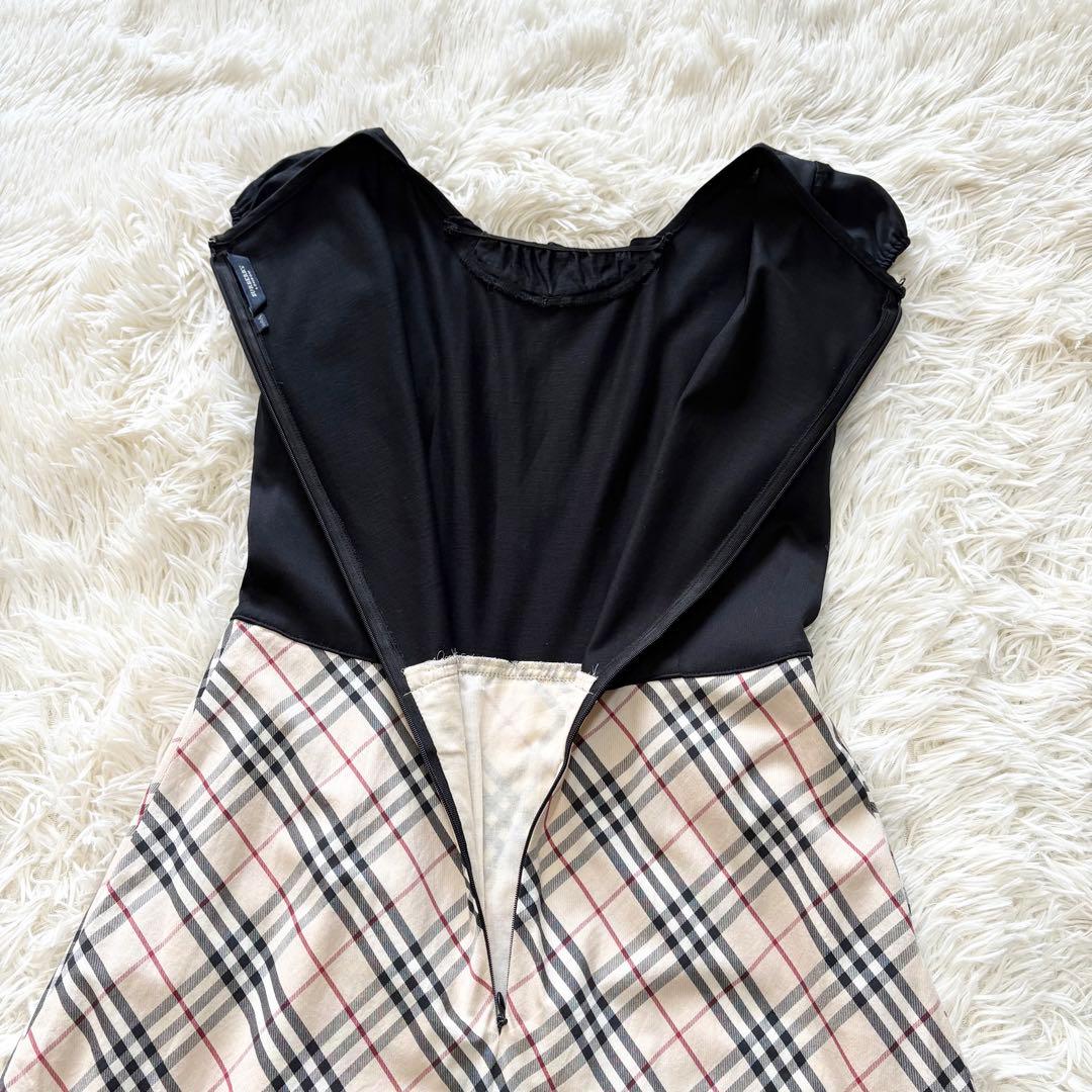 ✨美品✨バーバリーロンドン　ドッキングワンピース　ノバチェック　リボン　日本製