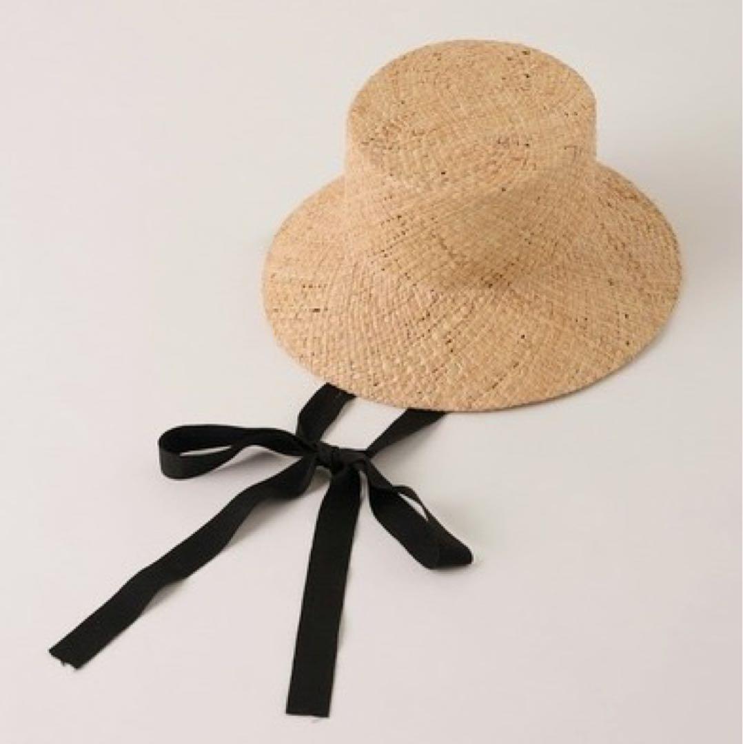 美品 nagonstans ストローハット 麦わら帽子 ナゴンスタンス