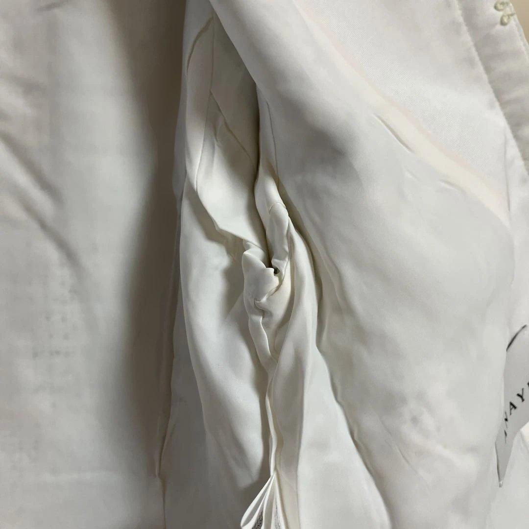 ☆美品[ANAYI ]ミックスツィードノーカラー　ジャケット　サイズ38