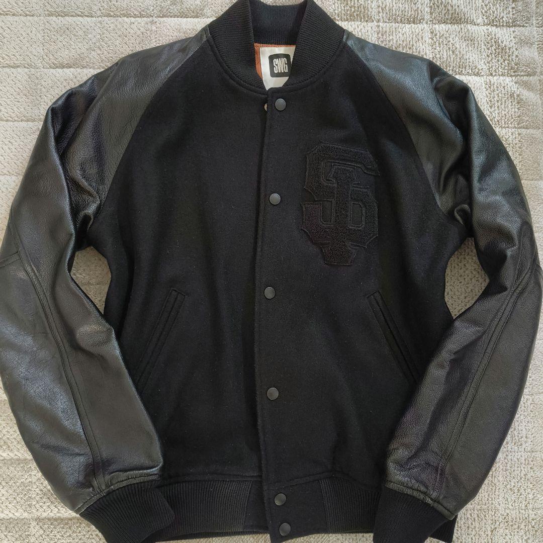 SWAGGER スタジャン レザー 切替 裏地キルティング