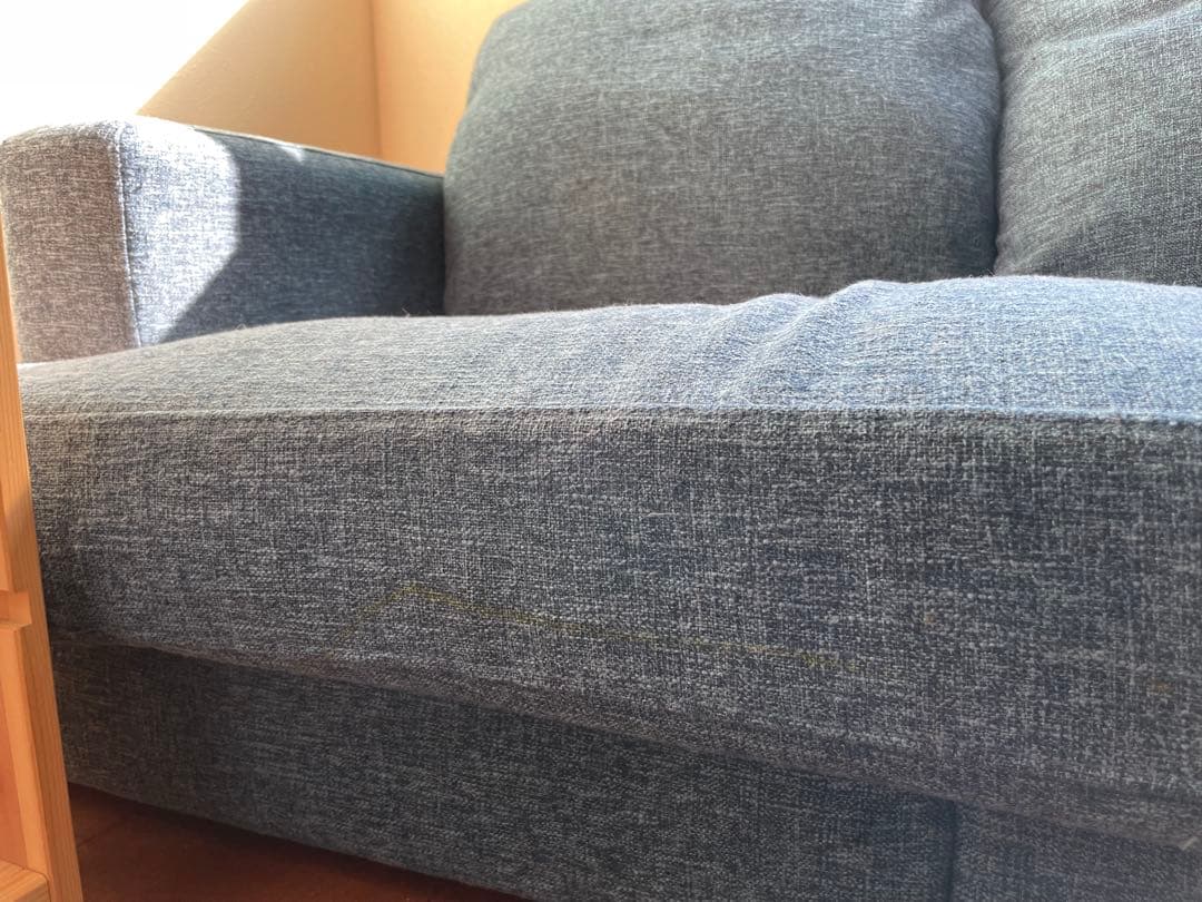 【引取り限定】3人掛けカウチソファ ハイバックソファLOWYA