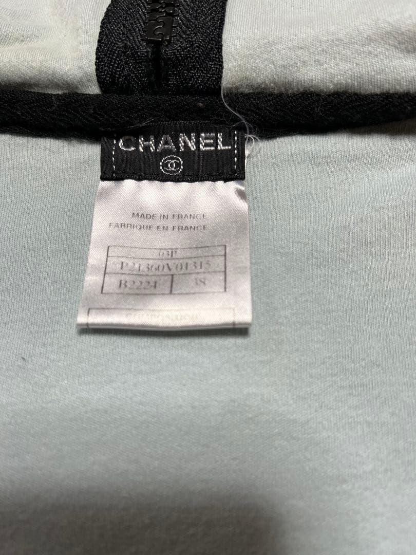 CHANEL シャネル　38 ココマークコットン　ジップパーカー