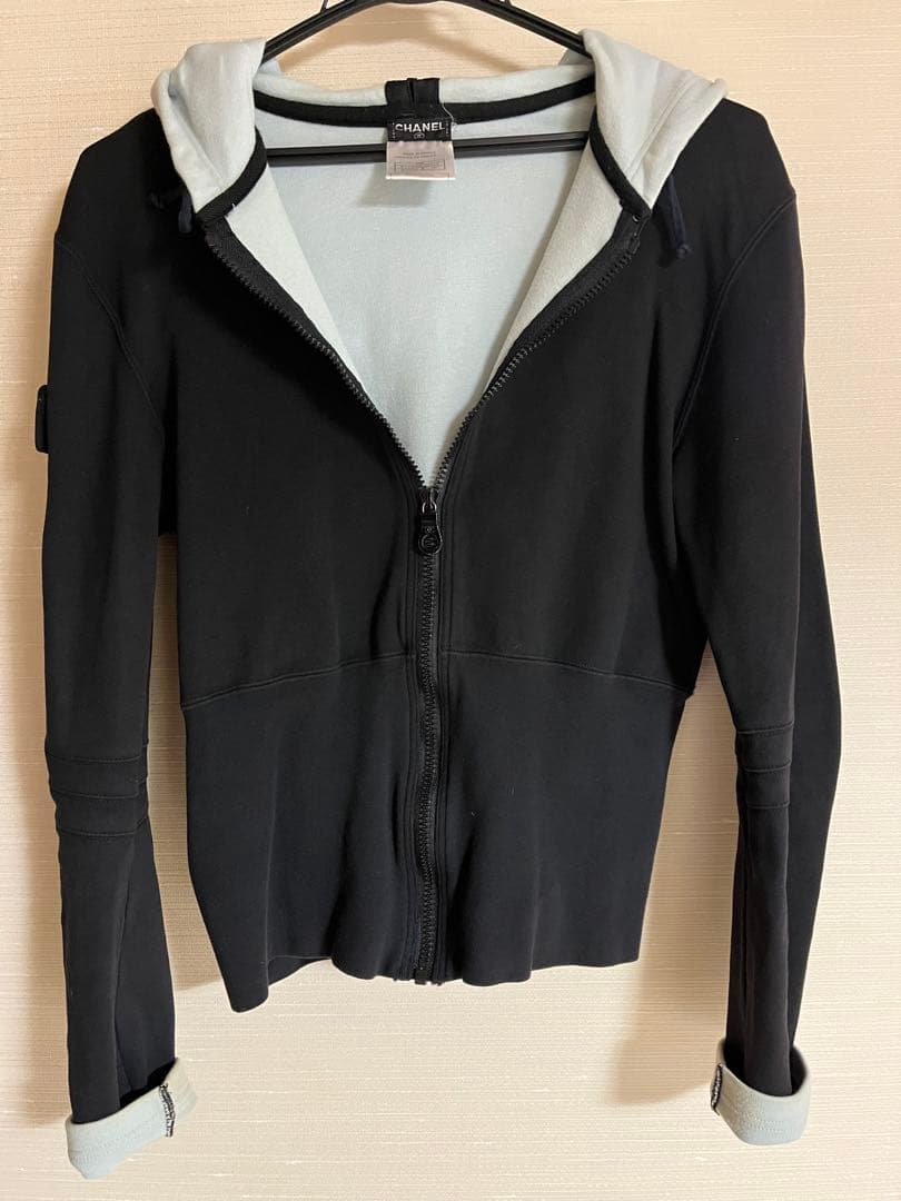 CHANEL シャネル　38 ココマークコットン　ジップパーカー